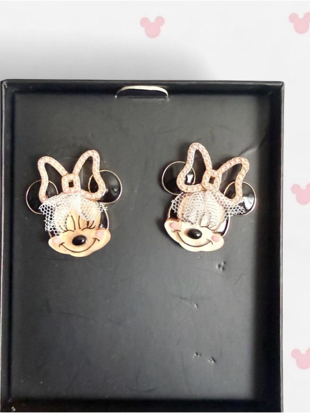 Disney x BaubleBar Minnie Mouse Bride earrings